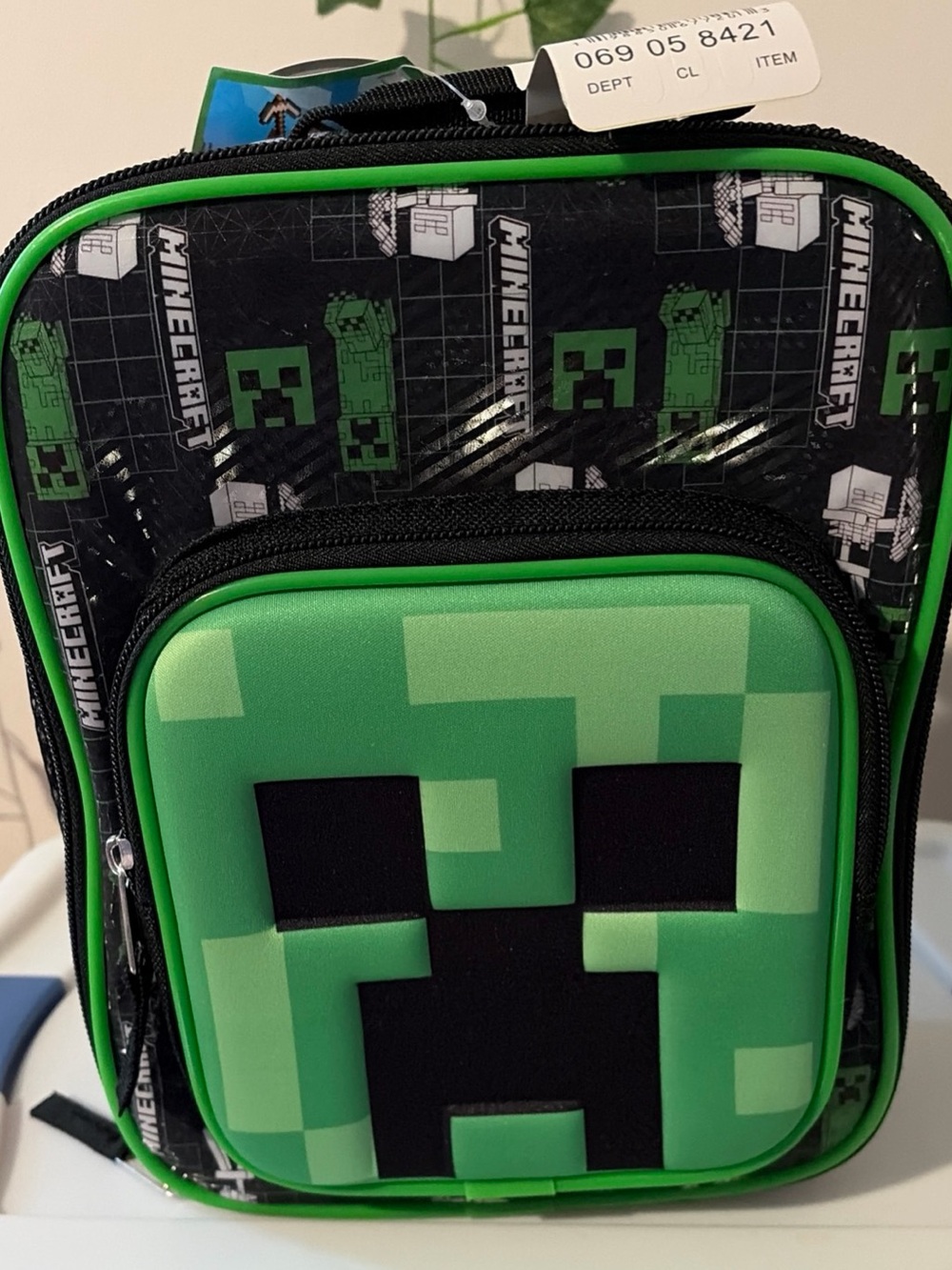Bioworld Green and Black Minecraft Creeper Kids Backpack